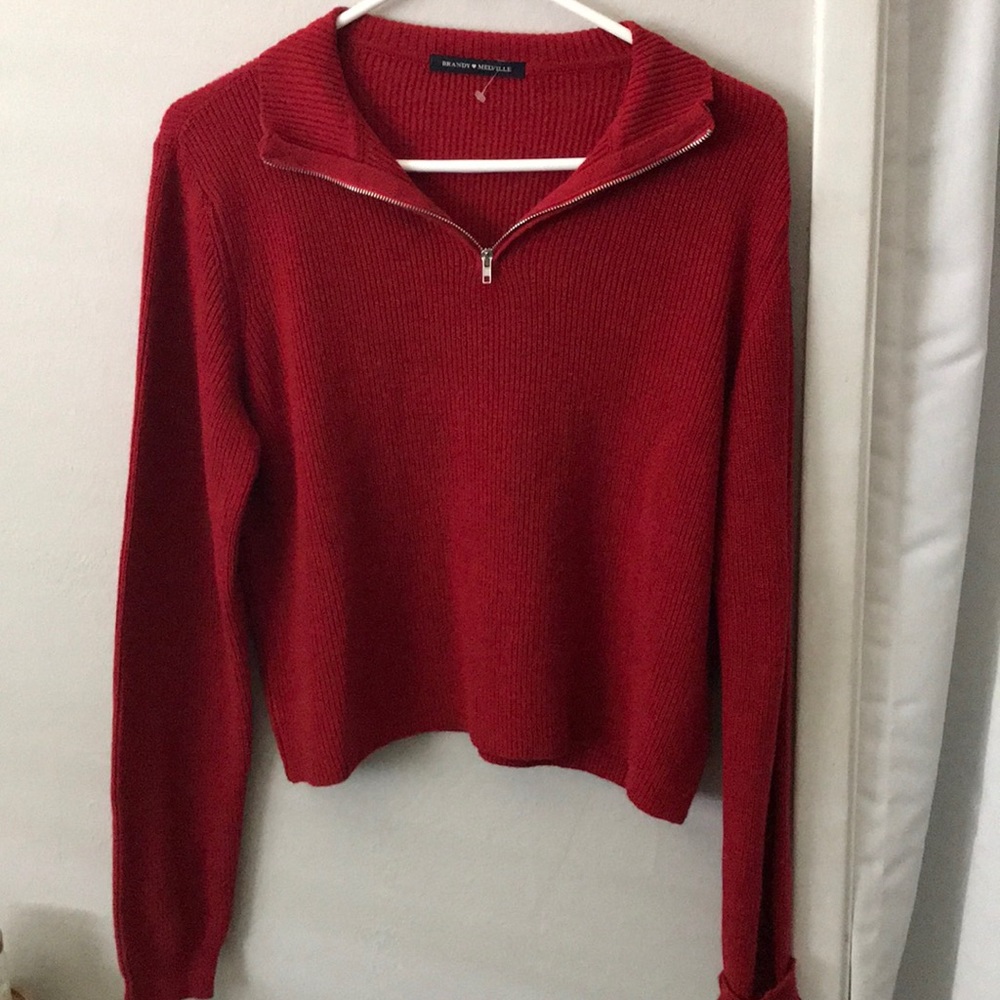 brandy knit quarter zip